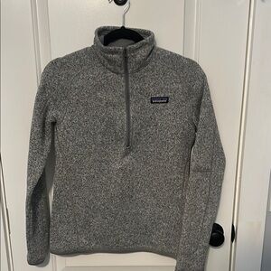 Patagonia Gray Zip Up Sweater Fleece High Collar